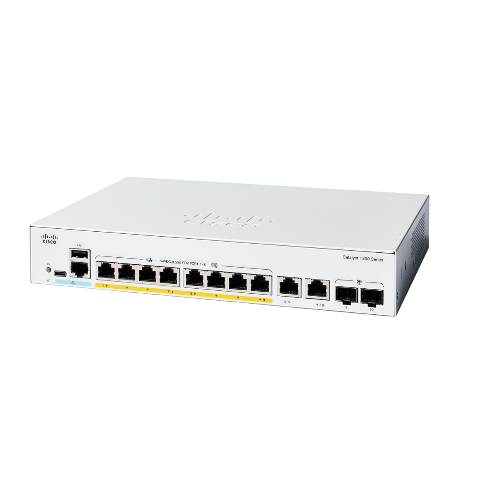 Cisco C1300-8T-E-2G | 8-Port Gigabit Switch | 2 × 1G Uplinks