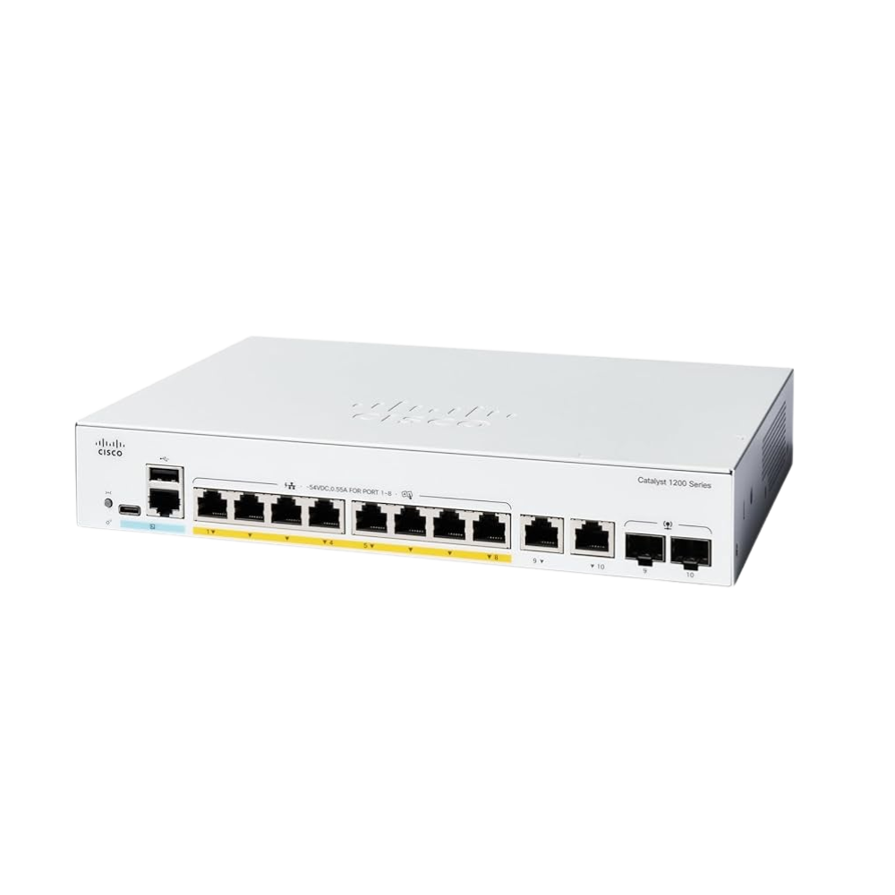Cisco C1200-8T-E-2G | 8-Port Gigabit Smart Managed Switch with 2 SFP